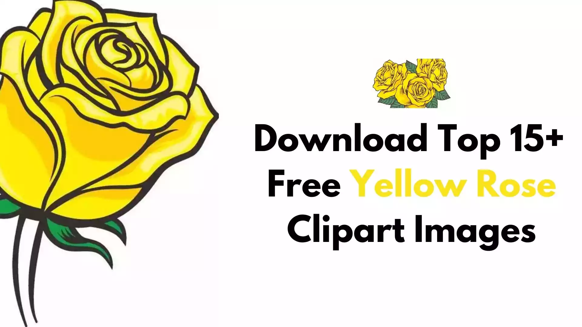 Free Yellow Rose Clipart
